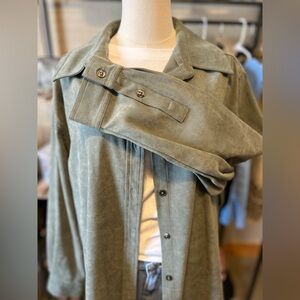 Denim & Co. Olive Green Button Down - Women’s Size 1x